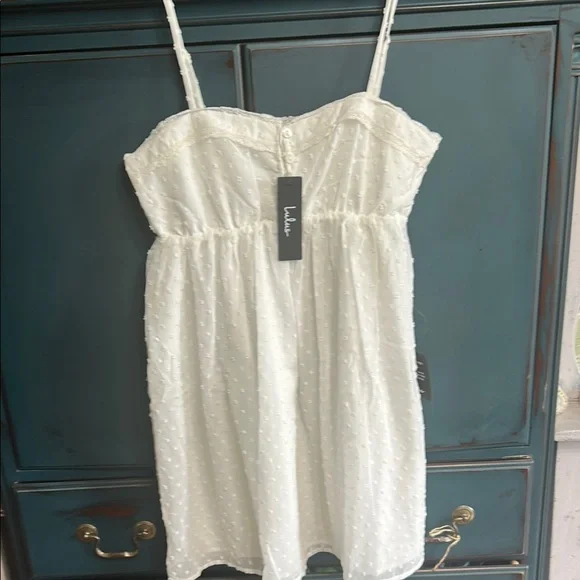 Lulu's White Textured Sleeveless Dress - Picture 1 of 4